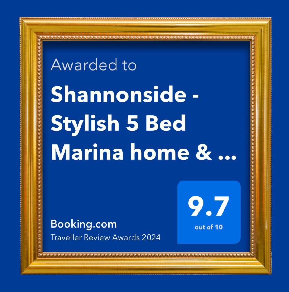 Shannonside - Stylish 5 Bed Marina Home & 40Ft Mooring Termonbarry المظهر الخارجي الصورة